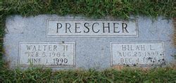 Walter Herman Prescher M Morial Find A Grave