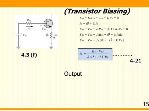 Transistor Bias Circuit