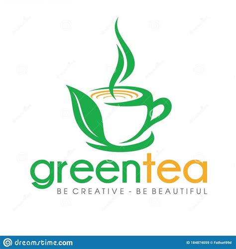 The Logo For Green Tea Be Creative Beautiful