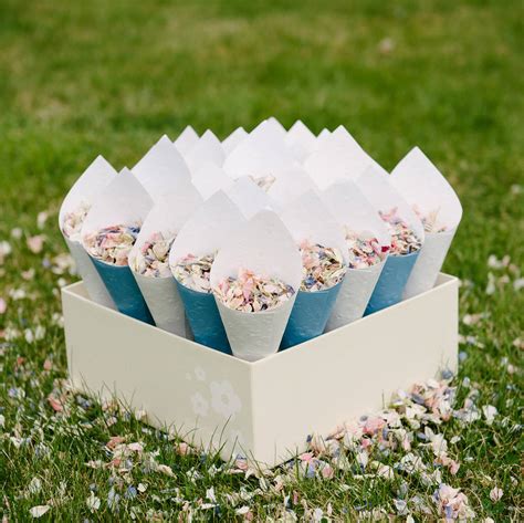 Biodegradable Wedding Petal Confetti Cones By Shropshire Petals