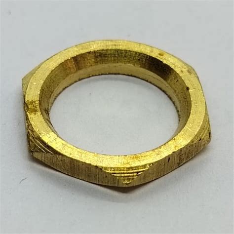 Hexagonal Brass Hex Lock Nut Inner Diameter 10 Mm Diameter 14 Mm At