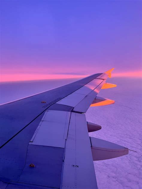 Sunset From A Plane Scenery Wallpaper Sky Aesthetic Purple Sunset