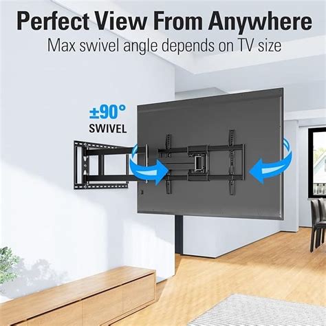 Mounting Dream Long Arm TV Wall Mount for Most 42-90 Inch TV, 40 Inch Extension TV Mount Swivel ...