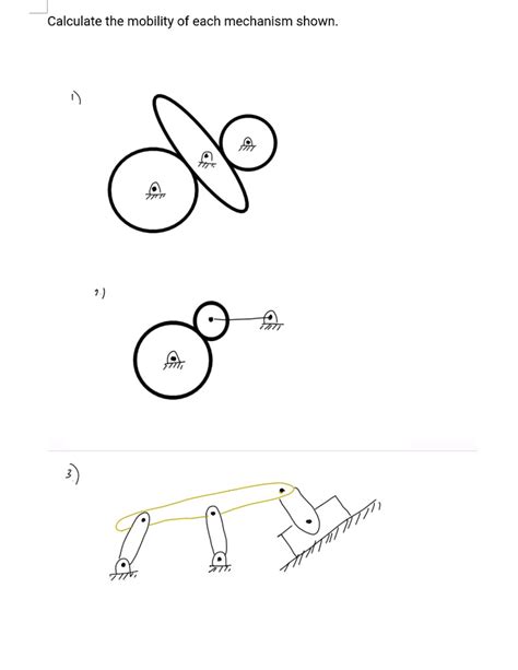 Solved Calculate The Mobility Of Each Mechanism Shown