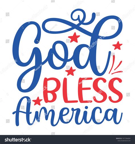 God Bless America Vector Arts Royalty Free Stock Vector 1971364694