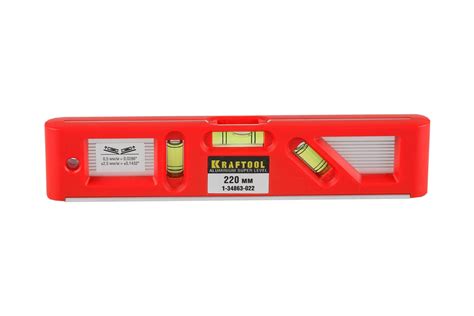 Уровень с магнитом KRAFTOOL Director level 3 ампулы, 220 мм 1-34863-022 ...