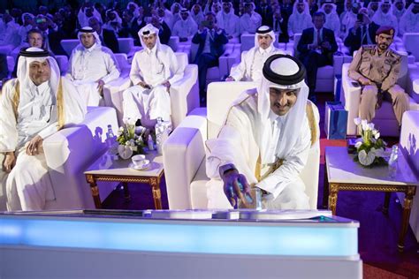 The Amir His Highness Sheikh Tamim Bin Hamad Al Thani Lays Foundation Stone For North Field