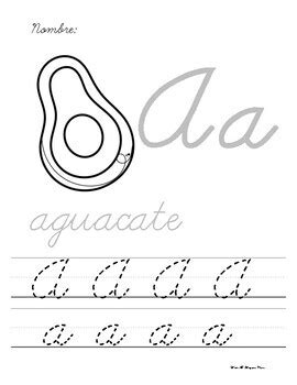 Spanish Alphabet Calligraphy Practice 1. by Martha Fenton | TPT