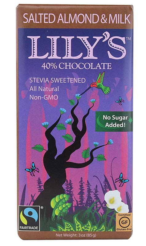 Lily S Chocolate And Milk Bar Stevia Sweetened Salted Almond 3 Oz Chocolate Brands