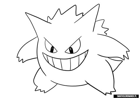 Kolorowanka Pokemon Gengar Pokemon Kolorowanki Kolorowanki Dla Porn