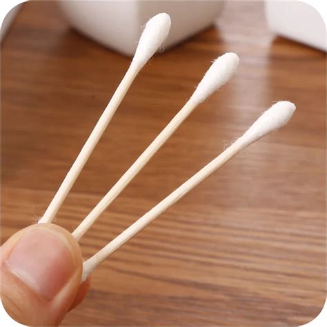 100pcs Pack Bamboo Cotton Buds Cotton Swabs Medical Ear Cleaning Wood