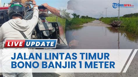 Kondisi Terkini Jalan Lintas Timur Bono Pelalawan Akses Lumpuh