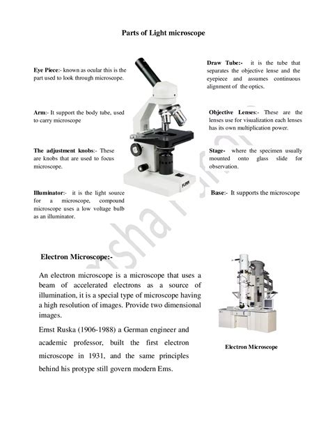 Microscope And Types Of Microscope Pdf