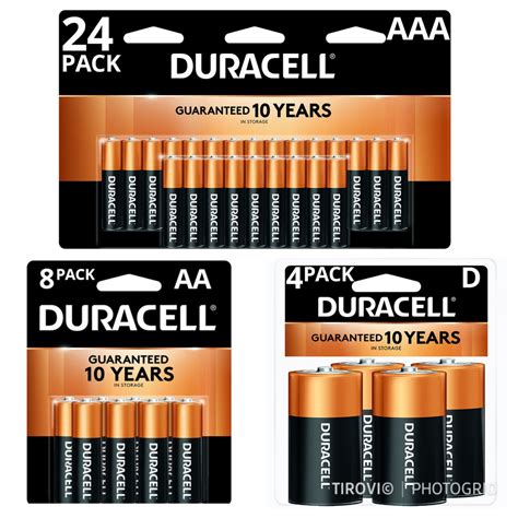 Duracell 1.5V Coppertop Alkaline AA, AAA, D Batteries • 4, 8, 24 Pack ...