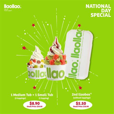 Llaollao Ndp Promo S890 For 1 Small And Medium Tub At All Outlets