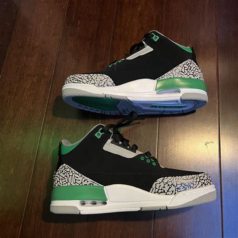 Jordan 3 Retro Pine Green Size: 8.5 Men’s Condition:... - Depop