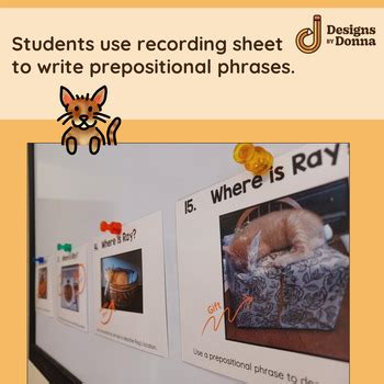 Prepositional Phrase Task Cards Where Is Ray By Designs By Donna