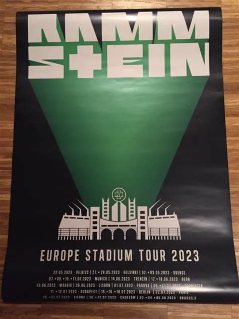 Rammstein Europe Stadium Tour Poster Tourplakat Alle