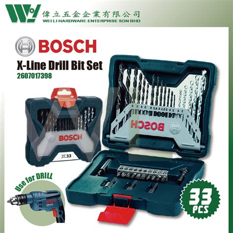 Bosch 33pcs X Line Drill Bit Set 2607017398 Mata Drill Besi Kayu Mata