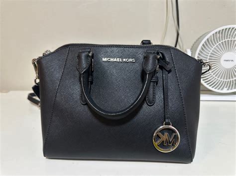 Michael Kors Ciara Small Saffiano Leather Messenger Black Women S