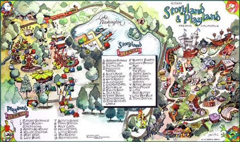 Storyland And Playland Map - Fresno - Ontheworldmap.com