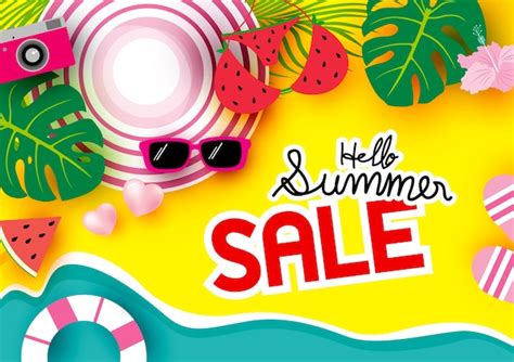 Premium Vector | Summer sale banner background