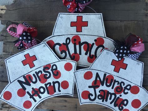 Nurse Door Hanger Nurse Decoration School Nurse T Nursing T Clinic Sign By