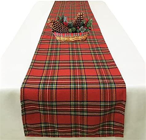 Amazon Tartan Plaid Table Runner 72 Inch Green Plaid Table