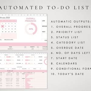 Task Planner Template Spreadsheet Excel Productivity Planner Household ...