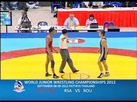 WORLD JUNIOR WRESTLING CHAMPIONSHIPS 2012 RSA VS ROU YouTube