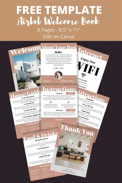 Airbnb Welcome Book Template Canva Free Get What You Need For Free