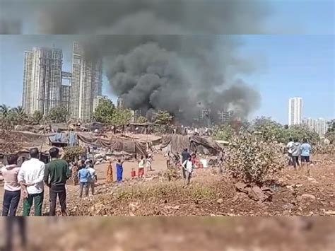 A Fire Broke Out In 50 To 70 Shanties In Kurar Village In Malad Area Of