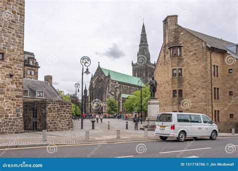 Impressive Ancient Glasgow Architecture Looking Up To Glasgow Cathedral Also Known As St Mungo