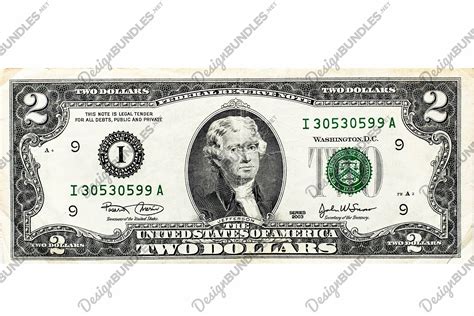 Two Dollar Bill Front And Back