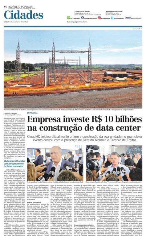 CloudHQ iniciou oficialmente a construção da sua unidade em Paulínia SP