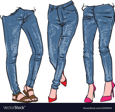 How To Draw Jeans Step By Step Drawing Tutorial How To Draw Denim Using