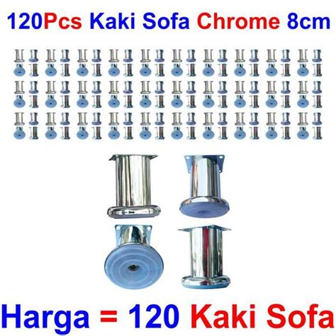 Jual Kaki Sofa 120Pcs Chrome 8 Cm Untuk Spring Bed Sofa Kursi Meja