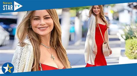 Sofia Vergara Struts Her Stuff In Sassy Red Dress Before Enjoying