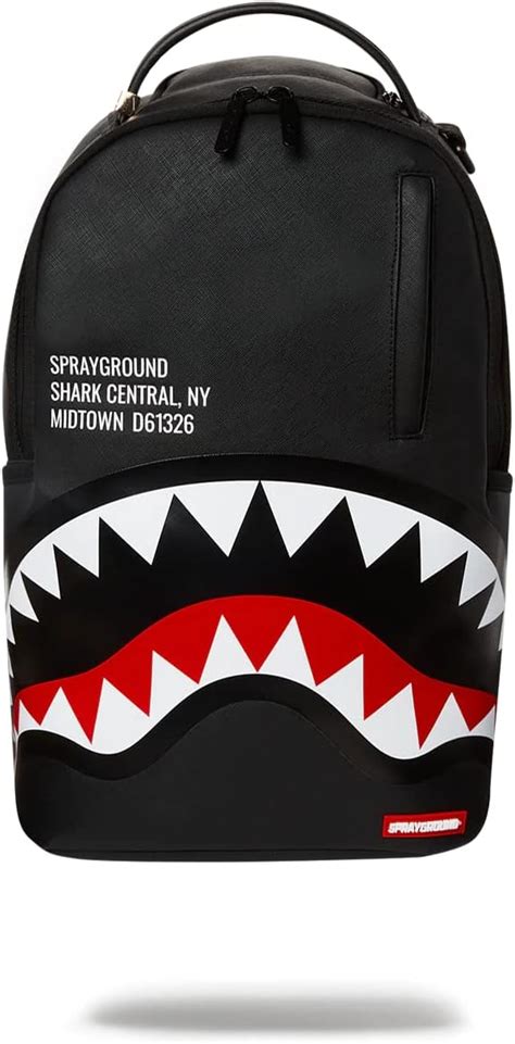 Sprayground Backpack Shark Central Black Dlxv Casual Daypacks