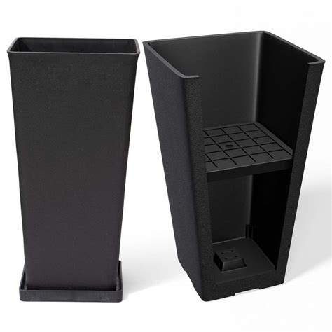 La Jolie Muse Inch Tall Black Planters For Outdoor Plants Set Of