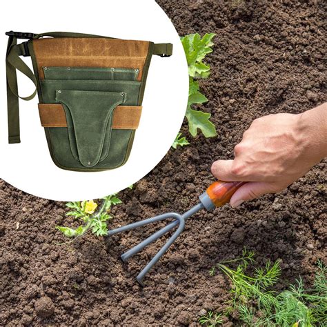 Utility Garden Tool Belt, with Multiple Pocket Adjustable Gardening ...