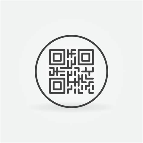 Circle with QR Code linear vector concept icon 13335650 Vector Art at ...