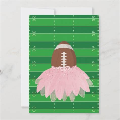 Touchdowns Or Tutus Gender Reveal Invitation Zazzle