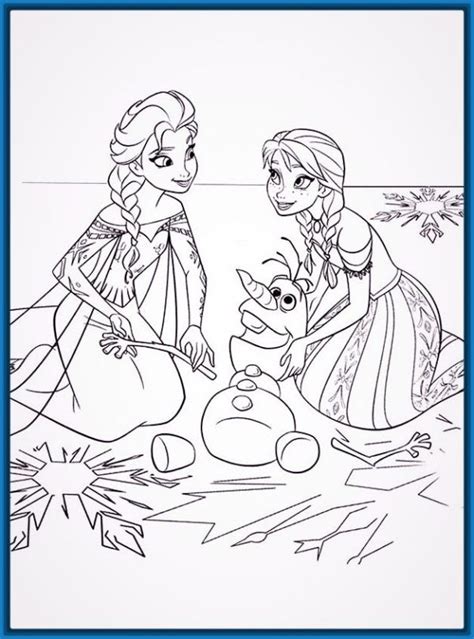 Personajes de Frozen para colorear Colorear imágenes