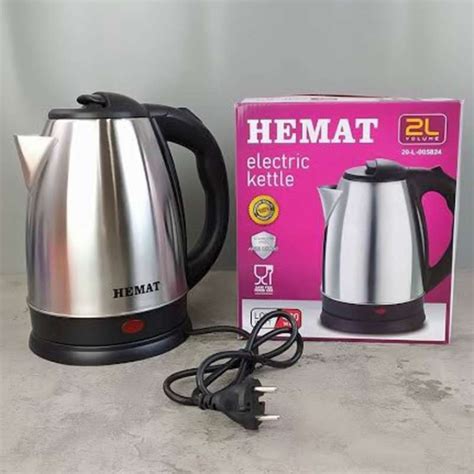 Jual Electric Kettle Teko Listrik Pemanas Air 2 0 L Stainless Steel