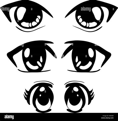 Manga Augen Vektor symbol Icon Design Schöne Abbildung auf weißem