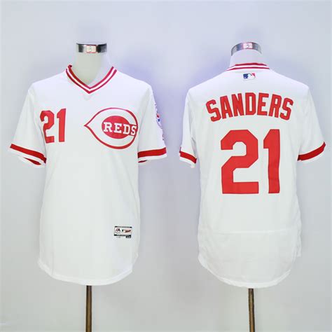 Cincinnati Reds 21 Deion Sanders Flexbase Baseball Jersey White ...