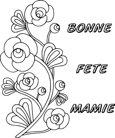 Coloriage Fete Des Mamie A Imprimer Coloriage Bonne Fete Mamie à