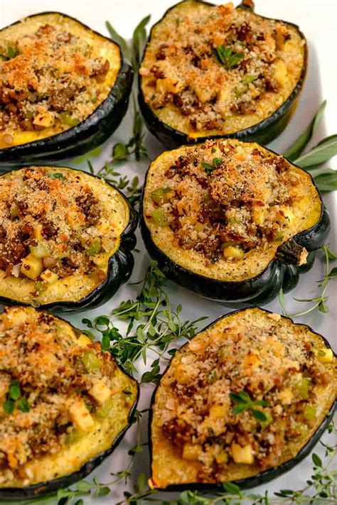 This Stuffed Acorn Squash Recipe Is Fall Stuffed Into A Squash Oven Roasted Acorn Squash