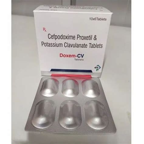 Doxem Cv Cefpodoxime Proxetil And Potassium Clavulanate Tablet 10 X 6 Tablets Prescription At